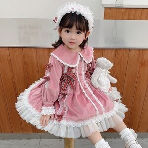 European Court-Style Lolita Winter Princess Dress with Fleece Lining
